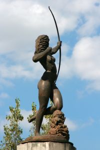 Photo d'une statue de la d�esse Diane